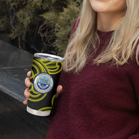Federated States Of Micronesia FSM Tumbler Cup Pacific Islander Tribal Swirl Geometric Pattern