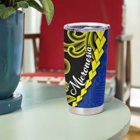 Federated States Of Micronesia FSM Tumbler Cup Pacific Islander Tribal Swirl Geometric Pattern