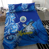 Micronesia Sea Turtle Bedding Set Federated States Of Micronesia Tribal Floral Pattern