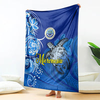 Micronesia Sea Turtle Blanket Federated States Of Micronesia Tribal Floral Pattern