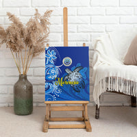 Micronesia Sea Turtle Canvas Wall Art Federated States Of Micronesia Tribal Floral Pattern