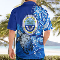 Micronesia Sea Turtle Hawaiian Shirt Federated States Of Micronesia Tribal Floral Pattern