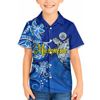 Micronesia Sea Turtle Hawaiian Shirt Federated States Of Micronesia Tribal Floral Pattern