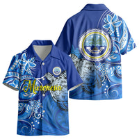 Micronesia Sea Turtle Kid Hawaiian Shirt Federated States Of Micronesia Tribal Floral Pattern