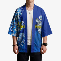Micronesia Sea Turtle Kimono Federated States Of Micronesia Tribal Floral Pattern