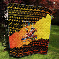 Tropical Christmas In July Santa Claus Quilt Festive Hawaiian With Beach Reindeer Sleigh