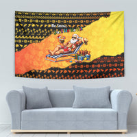 Tropical Christmas In July Santa Claus Tapestry Festive Hawaiian With Beach Reindeer Sleigh