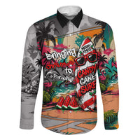 Tropical Christmas In July Candy Cane Surf Family Matching Summer Maxi Dress and Hawaiian Shirt Vibrant Street Art Beach Graffiti Graphic
