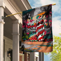 Tropical Christmas In July Candy Cane Surf Garden Flag Vibrant Street Art Beach Graffiti Graphic
