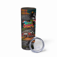 Tropical Christmas In July Candy Cane Surf Skinny Tumbler Vibrant Street Art Beach Graffiti Graphic