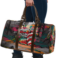 Tropical Christmas In July Candy Cane Surf Travel Bag Vibrant Street Art Beach Graffiti Graphic