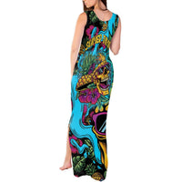 Pineapple Skull Tank Maxi Dress Sumer Time TS04 - Polynesian Pride