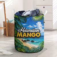 Hawaiian Mango Tropical Beach Laundry Basket Scenic Island Nature Exotic Fruit Graphic