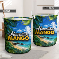 Hawaiian Mango Tropical Beach Laundry Basket Scenic Island Nature Exotic Fruit Graphic