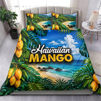Hawaiian Mango Tropical Beach Bedding Set Scenic Island Nature Exotic Fruit Graphic