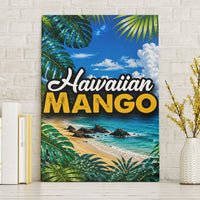 Hawaiian Mango Tropical Beach Canvas Wall Art Scenic Island Nature Exotic Fruit Graphic