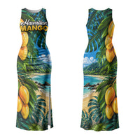 Hawaiian Mango Tropical Beach Couples Matching Tank Maxi Dress and Hawaiian Shirt Scenic Island Nature Exotic Fruit Graphic