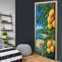 Hawaiian Mango Tropical Beach Door Cover Scenic Island Nature Exotic Fruit Graphic