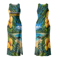 Hawaiian Mango Tropical Beach Family Matching Tank Maxi Dress and Hawaiian Shirt Scenic Island Nature Exotic Fruit Graphic