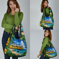 Hawaiian Mango Tropical Beach Grocery Bag Scenic Island Nature Exotic Fruit Graphic