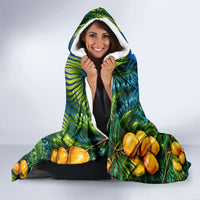 Hawaiian Mango Tropical Beach Hooded Blanket Scenic Island Nature Exotic Fruit Graphic