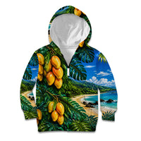 Hawaiian Mango Tropical Beach Kid Hoodie Scenic Island Nature Exotic Fruit Graphic