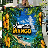 Hawaiian Mango Tropical Beach Quilt Scenic Island Nature Exotic Fruit Graphic