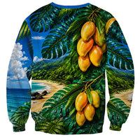 Hawaiian Mango Tropical Beach Sweatshirt Scenic Island Nature Exotic Fruit Graphic