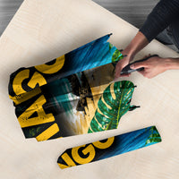 Hawaiian Mango Tropical Beach Umbrella Scenic Island Nature Exotic Fruit Graphic