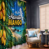 Hawaiian Mango Tropical Beach Window Curtain Scenic Island Nature Exotic Fruit Graphic