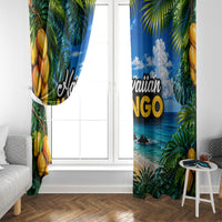 Hawaiian Mango Tropical Beach Window Curtain Scenic Island Nature Exotic Fruit Graphic
