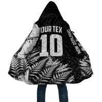 Personalized New Zealand Kiwi Bird Cloak Grunge Maori Tribal Pattern Silver Fern