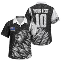 Personalized New Zealand Kiwi Bird Family Matching Summer Maxi Dress and Hawaiian Shirt Grunge Maori Tribal Pattern Silver Fern