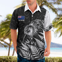 Personalized New Zealand Kiwi Bird Hawaiian Shirt Grunge Maori Tribal Pattern Silver Fern TS04 - Polynesian Pride