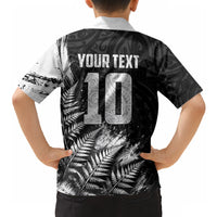 Personalized New Zealand Kiwi Bird Hawaiian Shirt Grunge Maori Tribal Pattern Silver Fern TS04 - Polynesian Pride