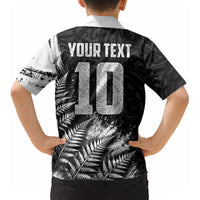 Personalized New Zealand Kiwi Bird Kid Hawaiian Shirt Grunge Maori Tribal Pattern Silver Fern TS04 - Polynesian Pride