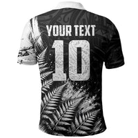 Personalized New Zealand Kiwi Bird Polo Shirt Grunge Maori Tribal Pattern Silver Fern TS04 - Polynesian Pride