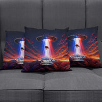 New Zealand Aotearoa Kiwi UFO Pillow Cover Sci-Fi Galaxy Sunset Sky Tower And Mountain