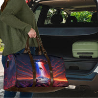 New Zealand Aotearoa Kiwi UFO Travel Bag Sci-Fi Galaxy Sunset Sky Tower And Mountain