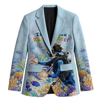 Fiji Taveuni Rainbow Reef Blazer Scuba Diver Vibrant Undersea Coral Garden Watercolor