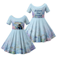 Fiji Taveuni Rainbow Reef Family Matching Tank Maxi Dress and Hawaiian Shirt Scuba Diver Vibrant Undersea Coral Garden Watercolor