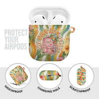 Hawaii Aloha Academy Back To School AirPods Case Sea Turtle Tropical Hibiscus Flowers Retro Psychedelic