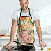 Hawaii Aloha Academy Back To School Apron Sea Turtle Tropical Hibiscus Flowers Retro Psychedelic