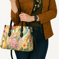 Hawaii Aloha Academy Back To School Leather Bag Sea Turtle Tropical Hibiscus Flowers Retro Psychedelic