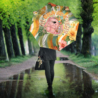 Hawaii Aloha Academy Back To School Umbrella Sea Turtle Tropical Hibiscus Flowers Retro Psychedelic