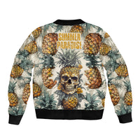 Pineapple Skull Bomber Jacket Summer Paradise TS04 Unisex Multicolor - Polynesian Pride