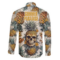 Pineapple Skull Family Matching Short Sleeve Bodycon Dress and Hawaiian Shirt Summer Paradise TS04 - Polynesian Pride