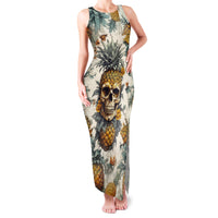Pineapple Skull Family Matching Tank Maxi Dress and Hawaiian Shirt Summer Paradise TS04 Mom's Dress Multicolor - Polynesian Pride