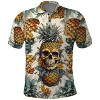 Pineapple Skull Polo Shirt Summer Paradise TS04 - Polynesian Pride