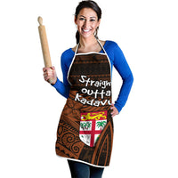 Straight Outta Kadavu Fiji Apron Tribal Polynesian Tattoo Coat Of Arms Flag